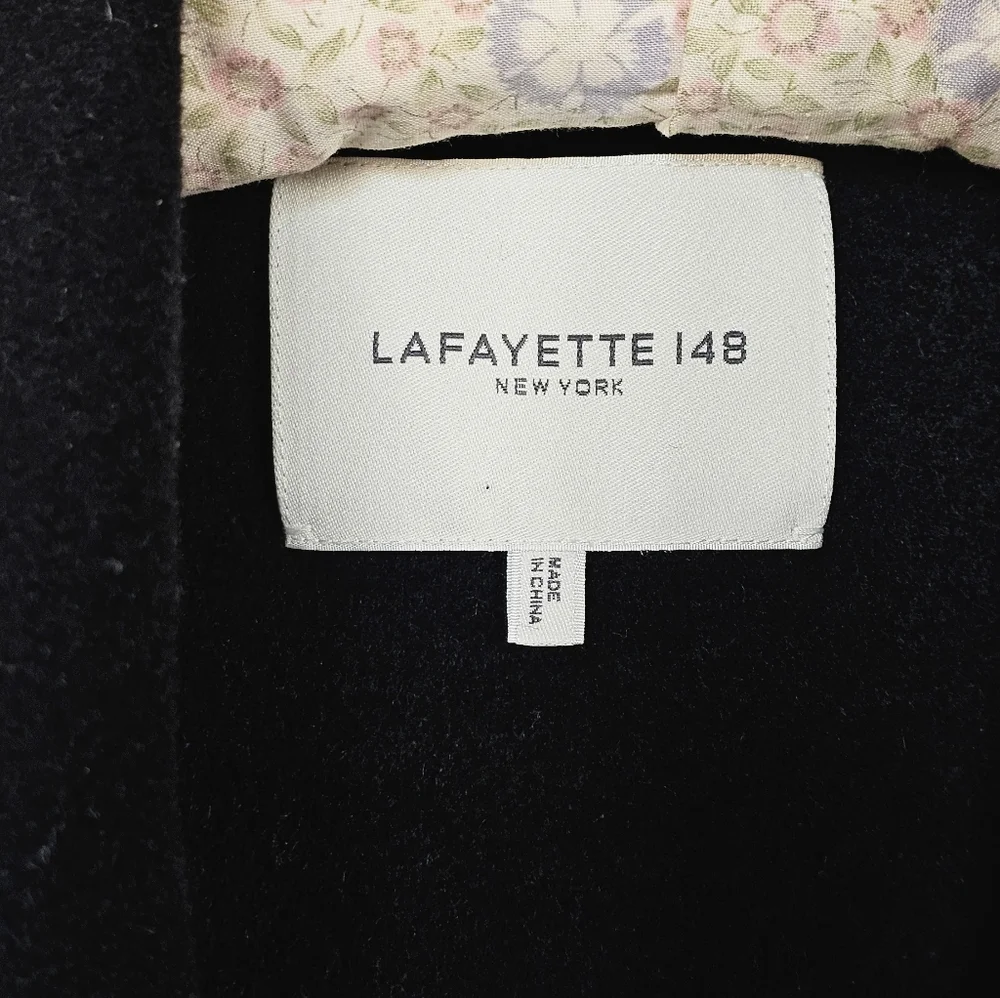Lafayette 148 New York Wool-Cashmere Double Face Short Sleeve Jacket - Picture 6 of 9